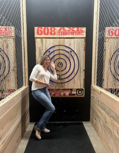 Sarah Axe Throwing in Oshkosh