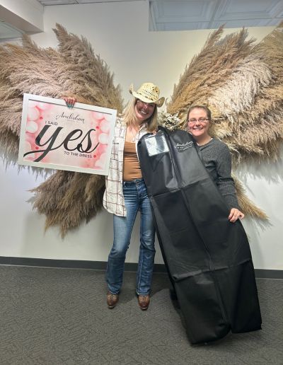 Sarah and Lindsey wedding dress shopping