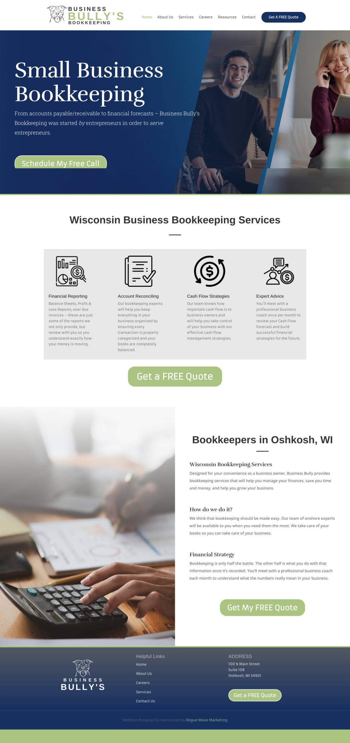 Business Bully's web design.