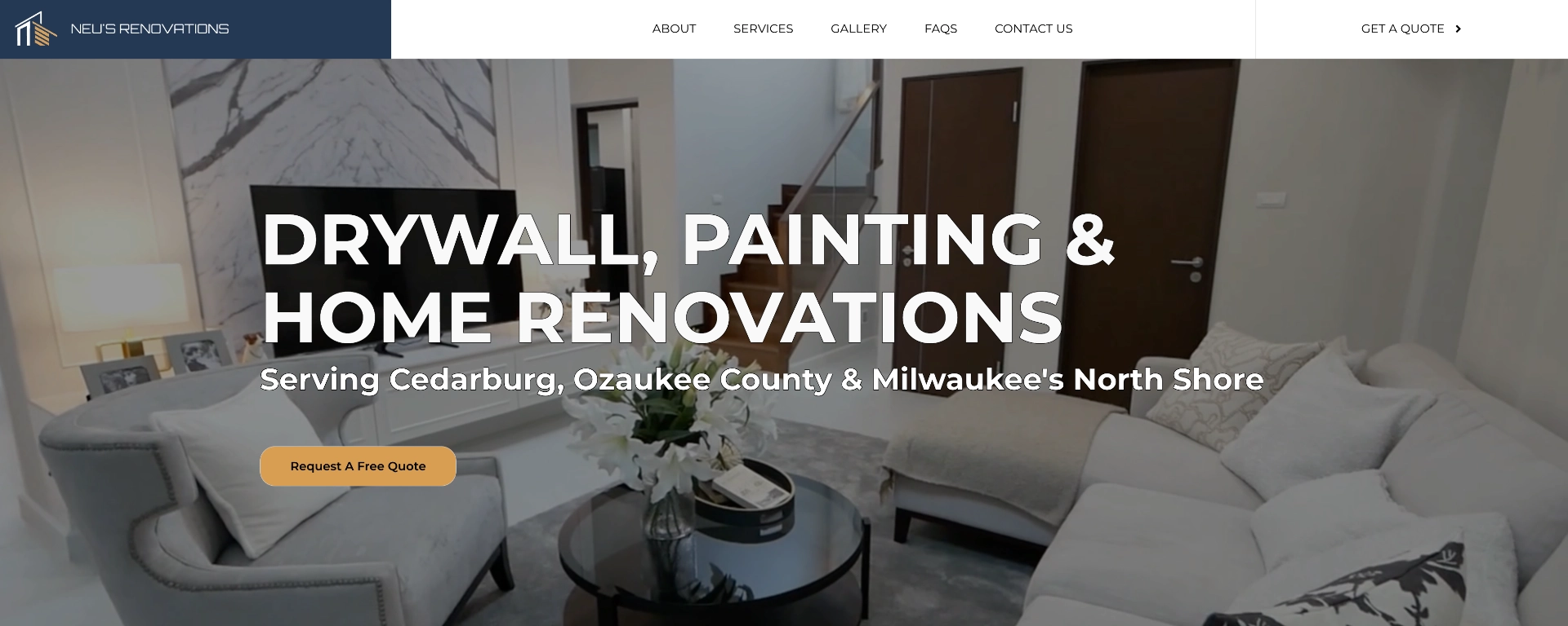 Neu's renovations website screen shot